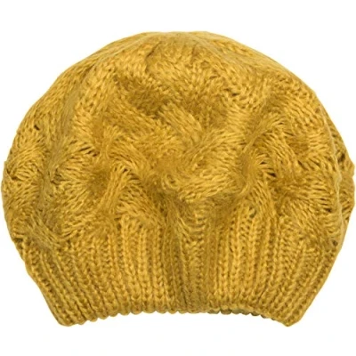 Image of styleBREAKER Women Knitted Beret with Plait Pattern, Winter, Beret, French Cap 04024166, Colour:Beige