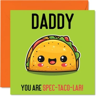 Image of Birthday Cards for Dad Spec Taco lar Funny Happy Card from Son Daughter, Father’s Day Father, 145mm x Joke Greeting Men Him
