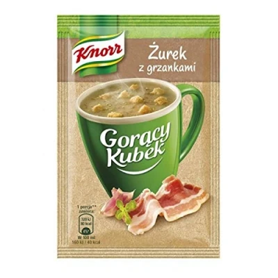 Image of Knorr Goracy Kubek Zurek Sour Rye Soup Instant Mug 5 x 14 g Hot Cup Quick