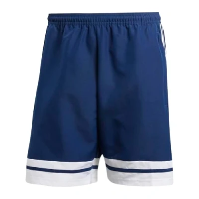 Image of adidas Men&#039;s SQUADRA25 Downtime Woven Short, Team Navy Blue 2/White, S Tall