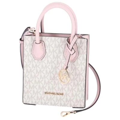 Image of Michael Kors Mercer Extra Small Pebbled Leather Crossbody Bag (PWD BLSH MLT)