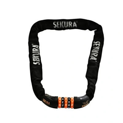 Image of Büchel Sekura number Link Chain Lock, Black, 90 cm