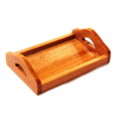 Image of Tumdee Miniatures Wooden Serving Tray Dolls House Accessories BK6