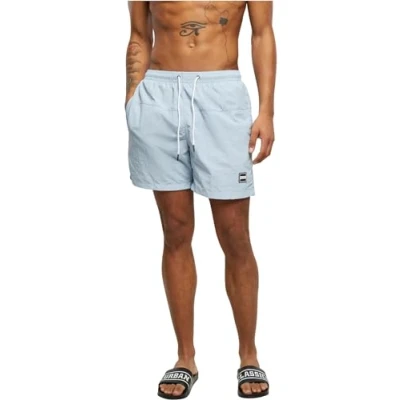 Image of Urban Classics Men&#039;s Block Swim Shorts Trunks, Summerblue, 3XL