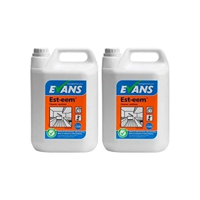Image of Evans Vanodine Est eem Perfume Free Cleaner &amp; Sanitiser 5 Litre (2 x 5L)