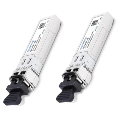 Image of QSFPTEK 2Pack 10G SR SFP+ 850nm 300M Module 10GBASE Multimode LC Transceiver for Cisco SFP SR, Ubiquiti UF MM 10G, Netgear, Mikrotik, D Link, Supermicro Other Switches (850nm, 300M, DDM)