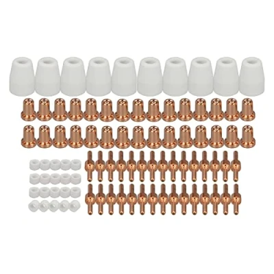 Image of RIVERWELD 90pcs L TEC PT 31 JG 40 WSD LG40 Plasma Electrode 18205L Tips Nozzle 18866L Extended Shroud Shield Cup 18204 Kit Fit Cut 50D 50 Cutter