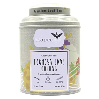 Image of Tea People Formosa Jade Oolong, Loose Leaf Oolong In A Tin Caddy, 125 g