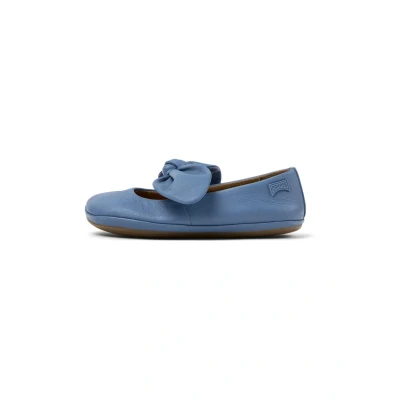 Image of Camper Right Ankle strap ballet pumps for kids, Size: 1, Mittelblau Leather