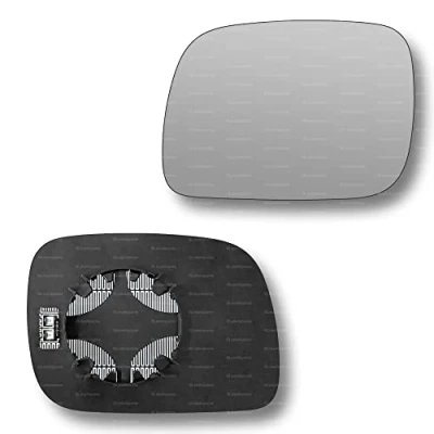 Image of Less4spares Replacement Wing Mirror Glass Left Compatible with VW Touareg 2002 2006 CLIP ON Passnager Near Side N/S Heated Convex