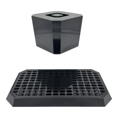 Image of Chabrias Ltd Uni Bar Rectangular Plastic Drip Tray &amp; Ice Bucket Essential For Nightclub Pub Restaurant (Black) Made in England