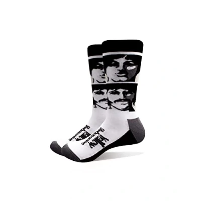 Image of The Beatles Yellow Submarine Sea of Science Faces Mens Socks UK Size 7 11, One Size, White, M