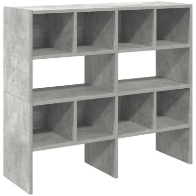 Image of vidaXL Shoe Racks 2 pcs Stackable Concrete Grey 89.5x30x40 cm
