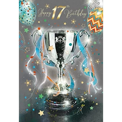 Image of Cherry Orchard 17th Birthday Card from the Grayson Range complete with Gold Envelope and Foil Detailing …