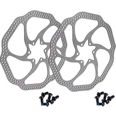 Image of BESNIN Bike Rotor 2 pcs Brake Rotors 160mm with 12 Bolts Bicycle Disc Mountain for Cycling Stainless Steel(2pcs*160mm)