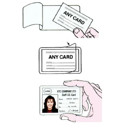 Image of Customcard ltd Self Cold Seal ID Laminating Pouches Pack of 100 Credt Card (54 x 86mm)