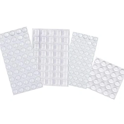 Image of Rubber Feet 165 Pieces, Non Slip Small Clear Adhesive Bumper Pads, Self Stick Silicone Buffer Pads Noise Dampening Stops, Soft Protective Furniture Cushion Dots for Cabinet Door/Drawer/Glass/Wall