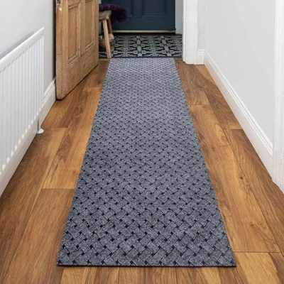 Image of eXtreme Carpet Runner for Hallways, Kitchen, &amp; Living Room Sturdy, Washable, Lightweight Custom Length Narrow Rug Non Slip Rubber Backed 66cm Wide x 457cm Long Vectra Grey