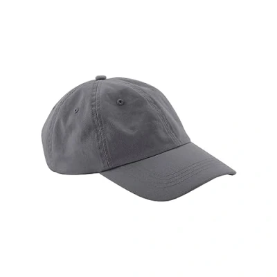 Image of Beechfield® B652N Organic Cotton 6 Panel Dad Cap Graphite Grey