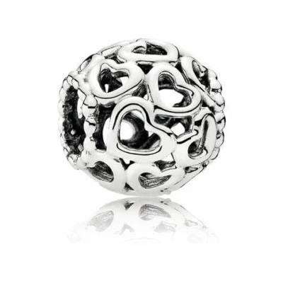 Image of CWOne Designs Sterling Silver Hearts All Over Charm for Pandora Bracelets