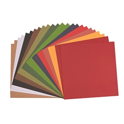 Image of Florence Cardstock Textured Multicoloured Coloured Card Making Supplies 12 x inch Christmas 24 Sheets Paper for Scrapbooking, and Other Crafts 216 GSM