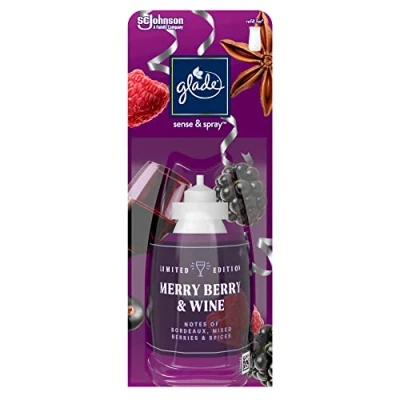 Image of Glade Sense and Spray Refill Air Freshener Merry Berry &amp; Wine, 18ml