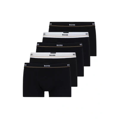 Image of BOSS Mens Trunks 5 Pack Essential Blue/Navy/Black S