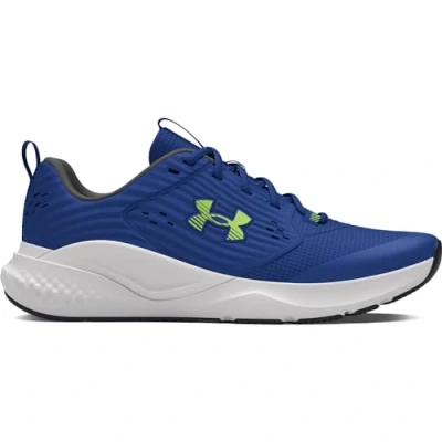 Image of Under Armour Charged Commit TR 4 Training shoe, Size: 8.5, Tech blue/distant gray/morph green Leather/synthetics