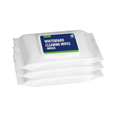 Image of loukin Dry Erase Wipes, Whiteboard Cleaning Non Toxic Wipes for Whiteboard, 3 PCS, 50 Per Pack
