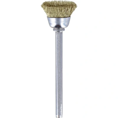 Image of Dremel 536 Brass Brush Accessory Set, 2 Brushes (13 mm) for Cleaning Soft Metals like Gold, Bronze or Copper