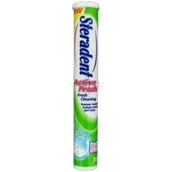Image of THREE PACKS of Steradent Active Fresh Denture Tablets