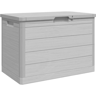 Image of vidaXL Outdoor Cushion Box Grey 77.5x44.5x53 cm Polypropylene