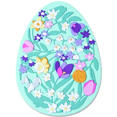 Image of Sizzix Thinlits Die Set 15PK Intricate Floral Easter Egg by Jenna Rushforth, 665818, Multicolor, One Size