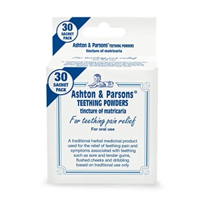 Image of Ashton &amp; Parsons Teething Powders for Babies From 3 Months+ Used To Help Soothe Pain, Pack of 30