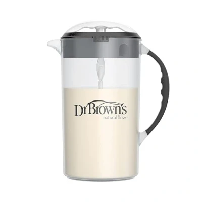 Image of Dr. Brown&#039;s Baby Formula Mixing Pitcher with Adjustable Stopper, Locking Lid, &amp; No Drip Spout, 32oz, BPA Free, Black