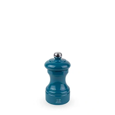 Image of PEUGEOT Bistro 10 cm Salt Mill Classic Grind System Made with PEFC Certified Wood Lifetime Guaranteed Mechanism in France Bistrorama Blue Colour