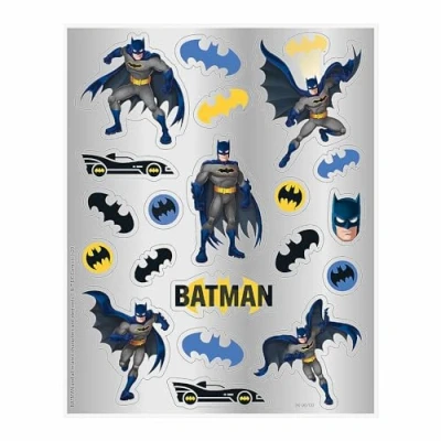 Image of Bold &amp; Dynamic Batman Sticker Sheets (13cm x 20cm) Perfect for Party Favors, Craft Projects Superhero Fans 4ct