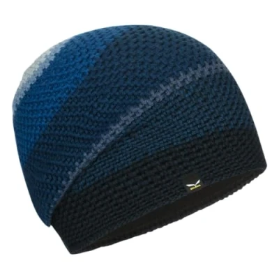 Image of SALEWA Sella Am Beanie Hat, Blue Stripes, One Size