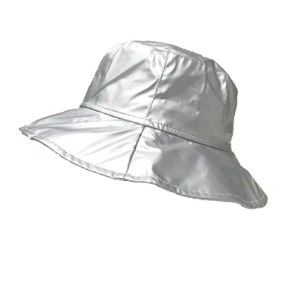 Image of Toutacoo, Wide Brimmed Vinyl Rain Hat (14 Light Grey Silver/L)