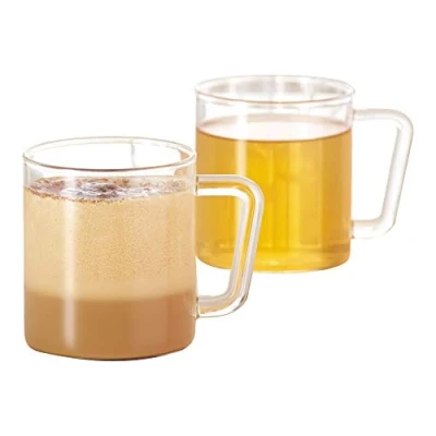 Image of Borosil VCLM305 Vision Classic Large Mug (Set of 4), 10 oz (305ml), Glass