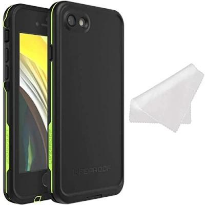 Image of LifeProof Fre Case for iPhone 7/8/SE 2nd Gen/SE 3rd Gen, Waterproof (IP68), Shockproof, Dirtproof, Drop proof to 2 Meters, Sleek and Slim Protective with built in Screen Protector, Black