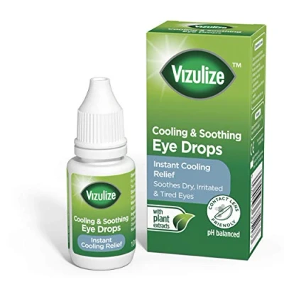 Image of Vizulize Cooling and Soothing Eye Drops 10ml Instant Relief, Soothes Dry, Irritated &amp; Tired Eyes