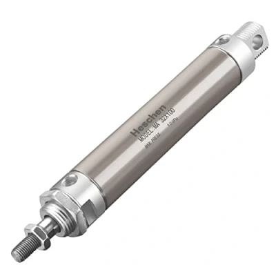Image of Heschen Stainless Steel Mini Pneumatic Air Cylinder, MA 32x100, Bore 32mm, Stroke 100mm, Single Rod Double Acting