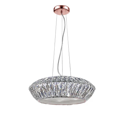 Image of Armel 7 Light LED Rose Gold Ceiling Fitting
