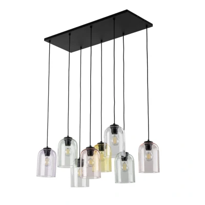 Image of Molly Cluster Pendant Ceiling Light Black, Purple, Pink, Clear, Green, Yellow 8xE27