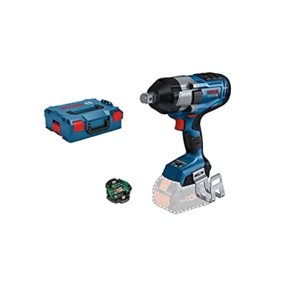 Image of Bosch Professional BITURBO cordless impact wrench GDS 18V 1050 HC (tightening torque 1,050 Nm, breakaway 1,700 incl. connectivity module, without batteries and charger, in L BOXX 136), Blue, solo