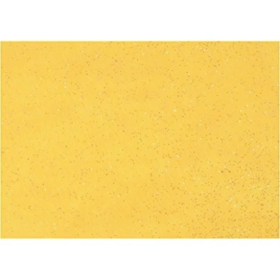 Image of Creativ Patterned Felt, Yellow, One Size