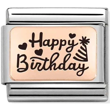 Image of Nomination Happy Birthday Charm