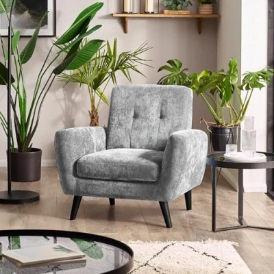 Image of Julian Bowen Monza Compact Chair, Metal, Grey, One Size