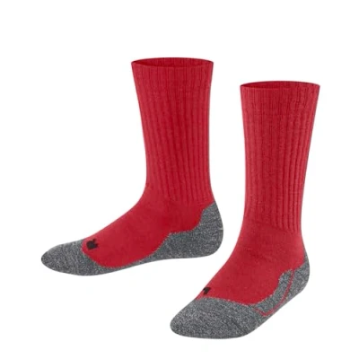 Image of FALKE Unisex Kids Active Warm K SO Wool Thick Breathable 1 Pair Socks, Red (Lipstick 8000), 12 2.5